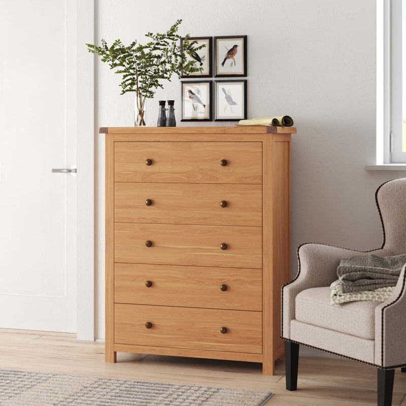 Auray 90cm W 5 - Drawer Chest of Drawers