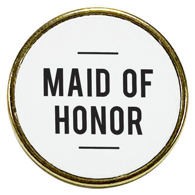Maid Of Honor Enamel Lapel Pin -  Koyal Wholesale, A3PP08184