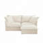 Canapé modulaire en L avec housse en L, canapé-lit en chenille confortable avec repose-pieds convertible et 2 grands coussins, ensemble de canapé moderne surdimensionné à 3 places pour bureau de salon-1383024311
