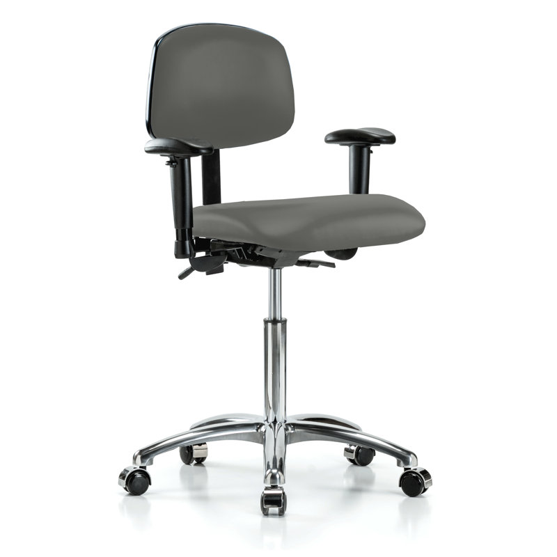 Vinyl Drafting Chair, Charcoal