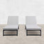 Chaise longue d'extérieur en teck Pawni-997388009