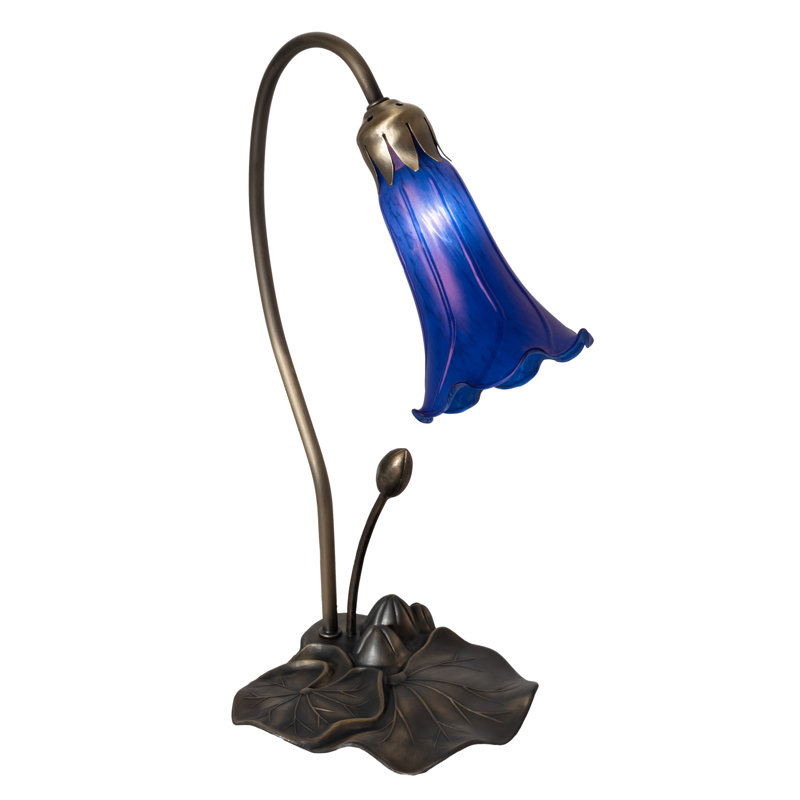 Nedra Arched Table Lamp, Blue