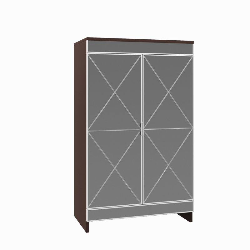 Elegant Mirrored Storage Cabinet With Versatile Functionality For Any Room