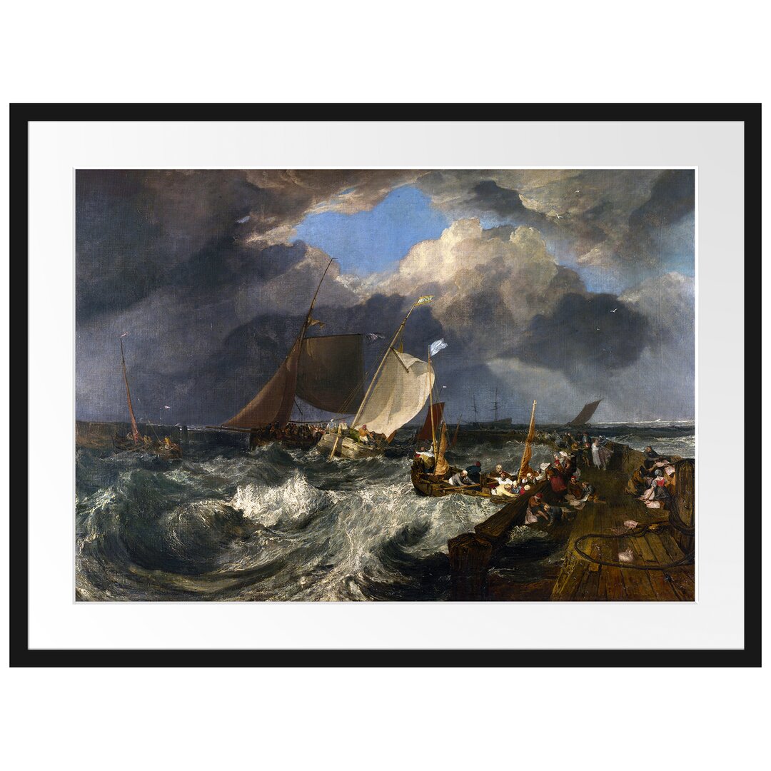 Gerahmter Kunstdruck Calais Pier von William Turner