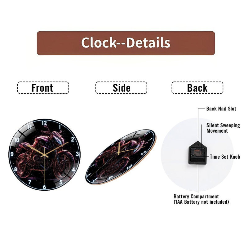 Horloge murale 12 po