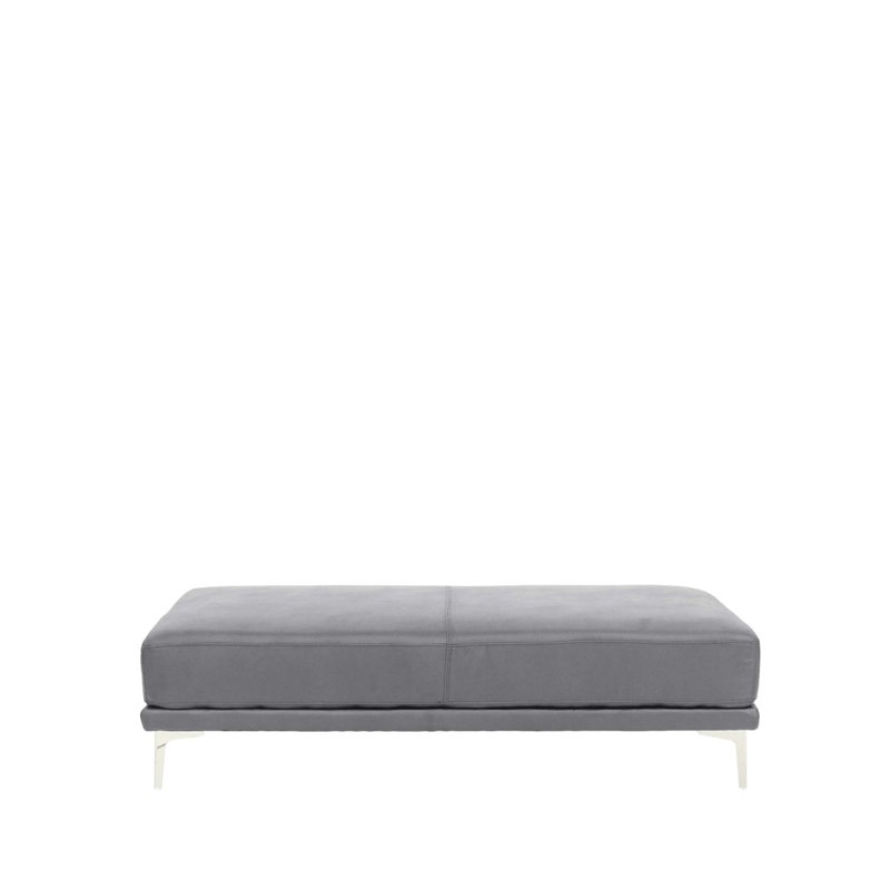 OTTOMAN en similicuir noir