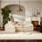 111" Wide L-Shaped Corduroy Modular Sectional Sofa With Ottoman, No Assembly Needed-581127572