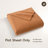 MooMee Flat Sheet 100% Washed Cotton Linen Like Textured Breathable Lightweight-107894593-107894589