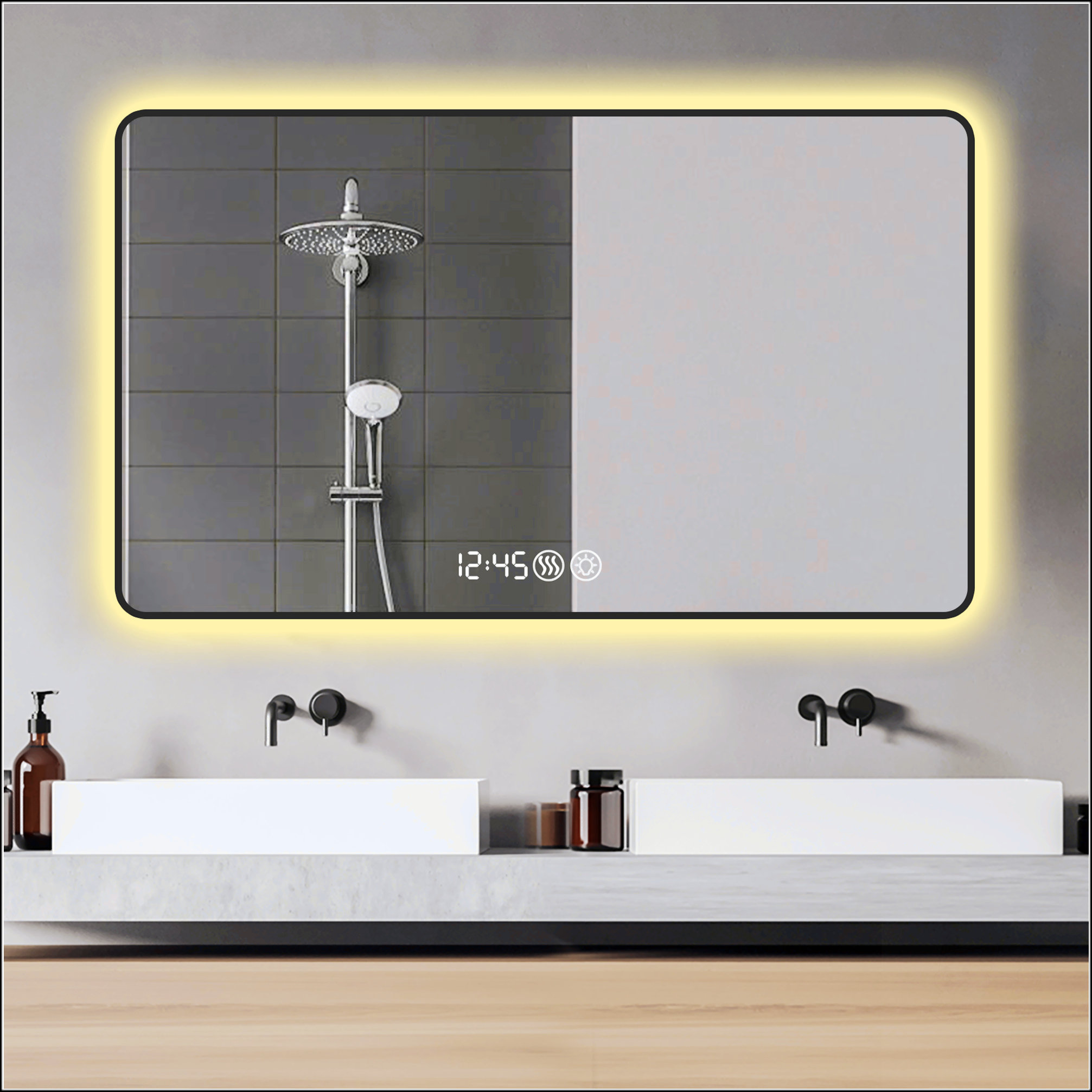 Ivy Bronx Sleek Bathroom Mirror With Advanced Features For A Modern And ...