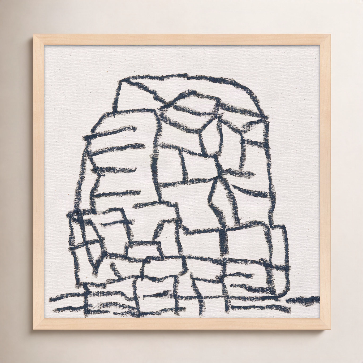 Dreya "Outcropping" Print by Stephanie Dennis, 24" H x 24" W  x 1.25" D, Maple