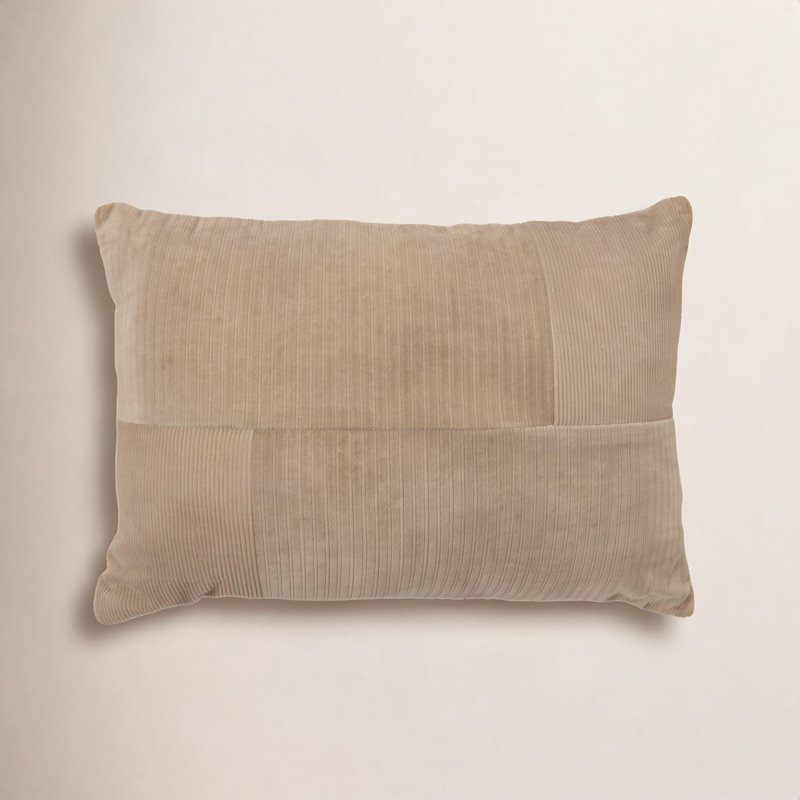 Housse et insert de coussin rectangulaire en coton Berkley, Brun clair