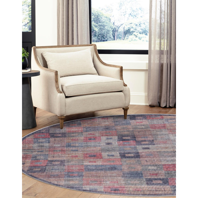 Sisu Checkered Indoor Rug, Round 3'3"