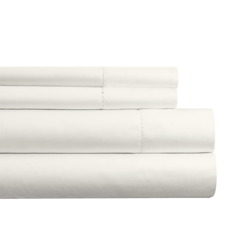 Taies d'oreiller longues en coton à densité de tissage 610 fils Celeste Home, Très grand, Blanc