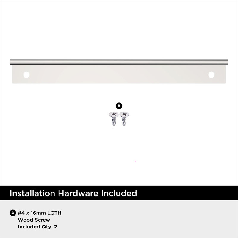 Poignée de meuble Streamline II - paquet de 25, 6", Chrome poli