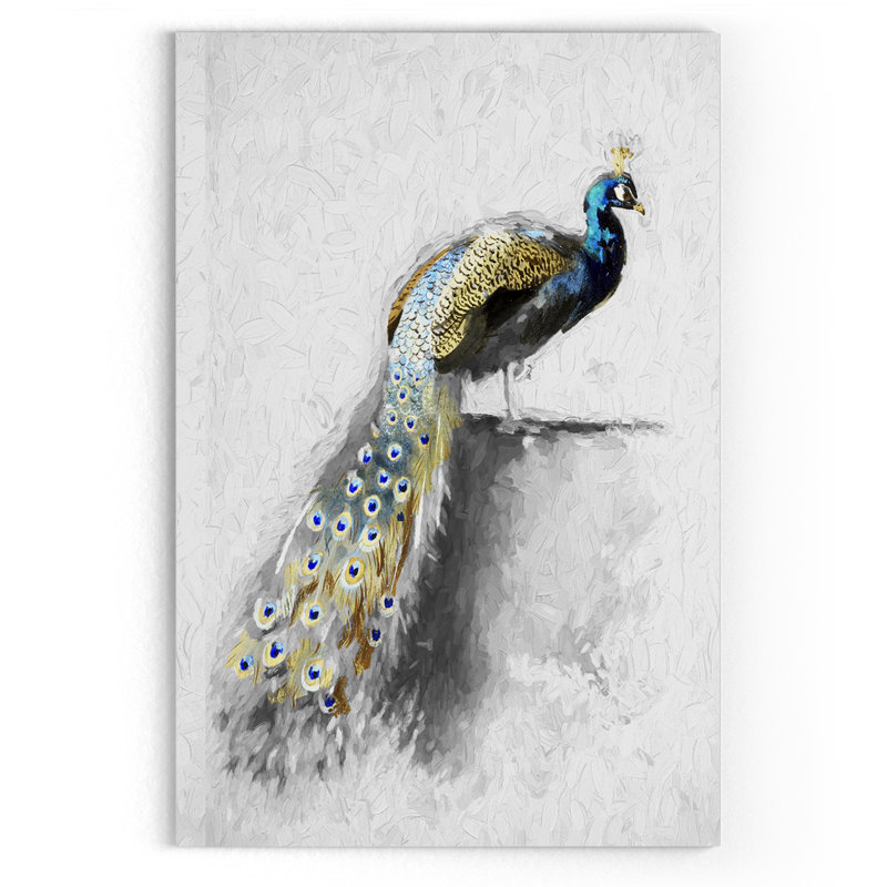 Reproduction d’art sur toile, "Peacock Feather I", H 32 po x l 48 po x P 1,5 po