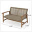 Causeuse en bois et osier Hampton avec structure en acacia durable, parfaite pour la détente en plein air et l'esthétique naturelle-944228597