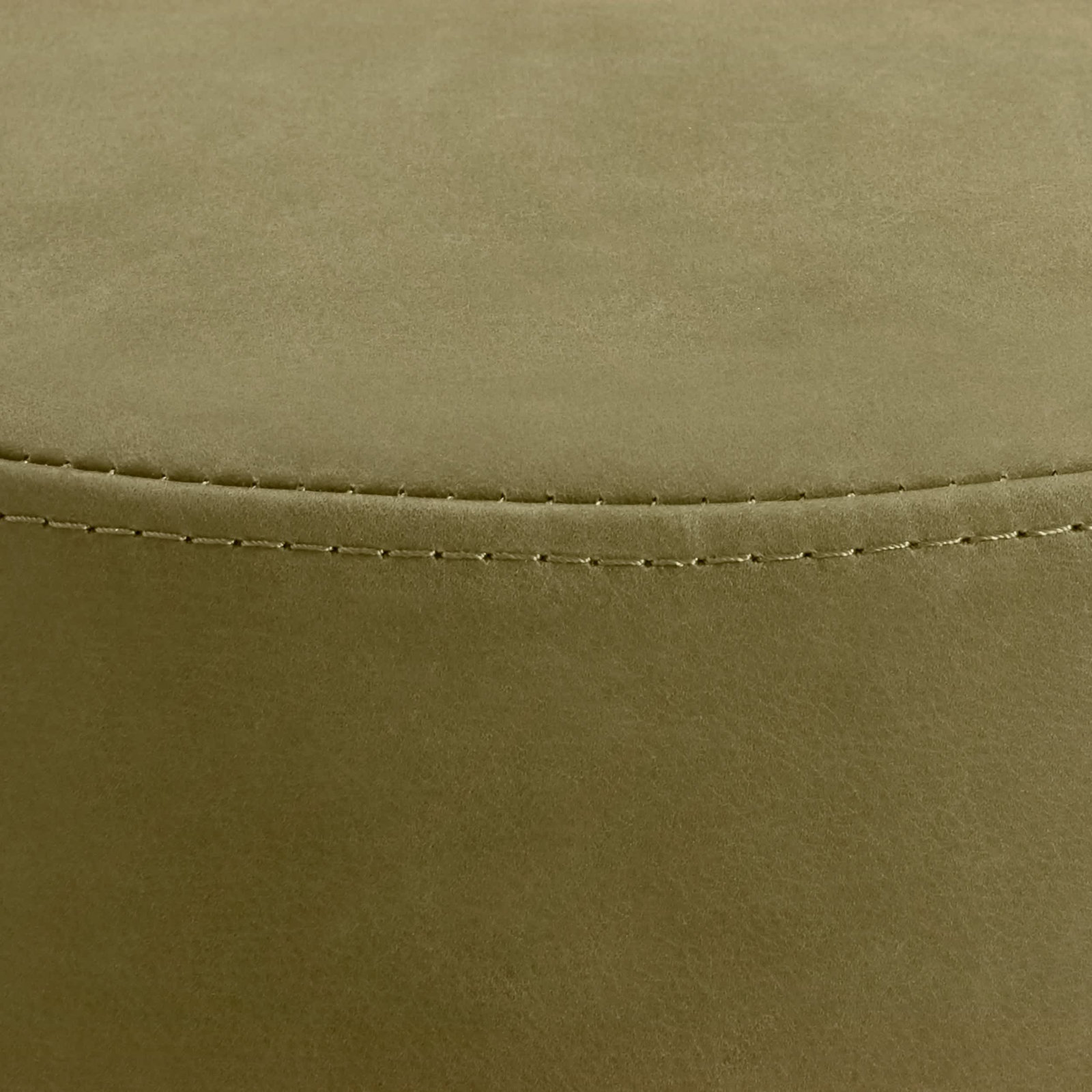 Bumper Upholstered Ottoman, Loden Green Genuine Leather