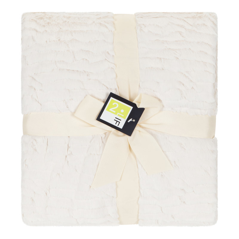 Izmir Hand Woven Throw Blanket, Off-White