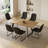 Modern Kitchen Dining Set, Extendable Dining Table with Upholstered Dining Chairs-119358123-119358127
