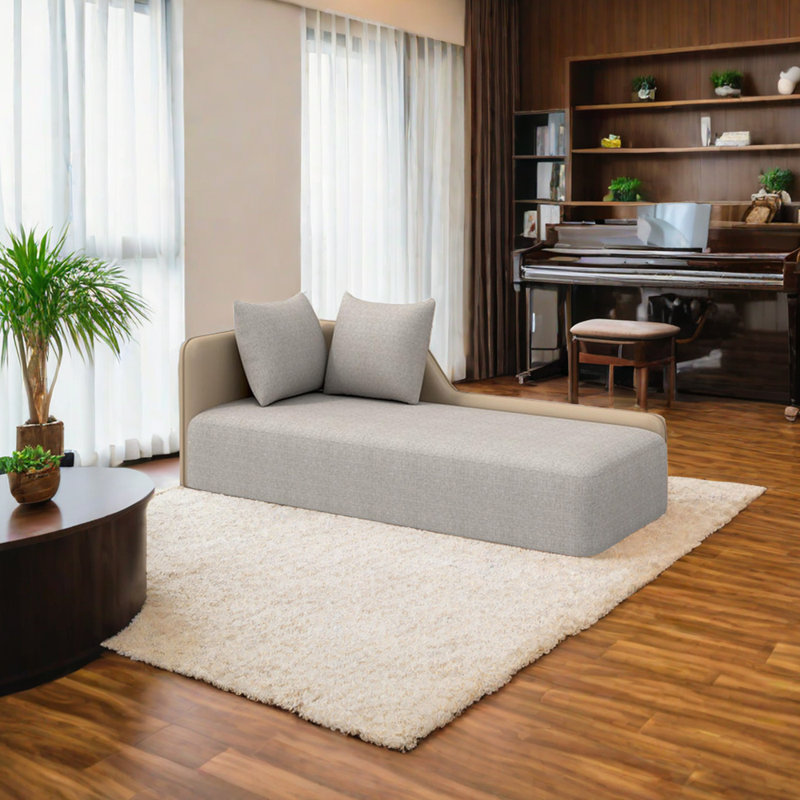 Chaise longue rembourrée Sundi, Accoudoir à gauche (vu de face)