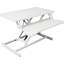 Bureau ajustable pour ordinateur portable, poste de travail assis-debout ergonomique blanc avec ressort à gaz et plateau à clavier pour poste de travail à fatigue réduite, repositionnement du bureau