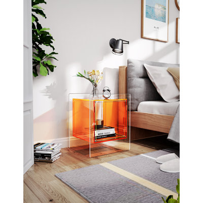 Samuelsson Acrylic Side Table, Nightstand Bedside Table
