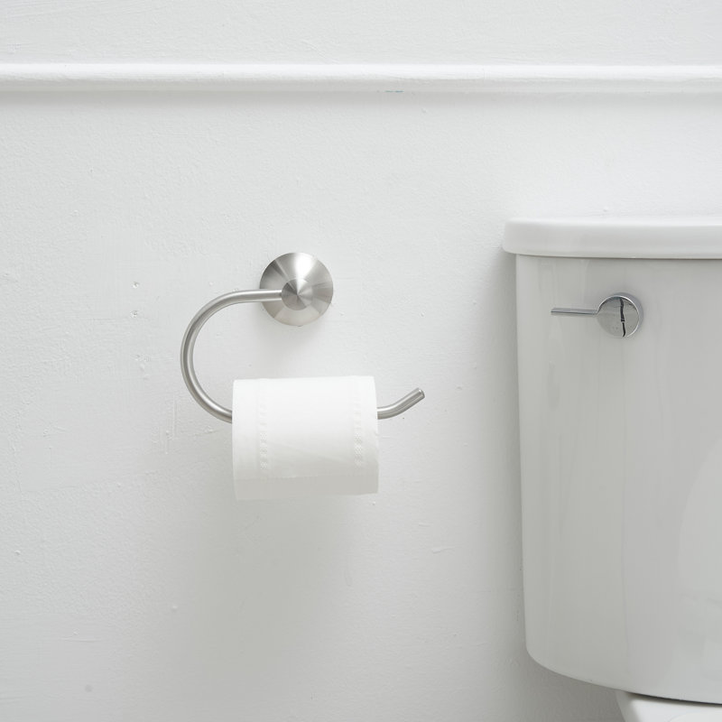 Brushed Nickel Wall Mounted Round Toilet Paper Holder