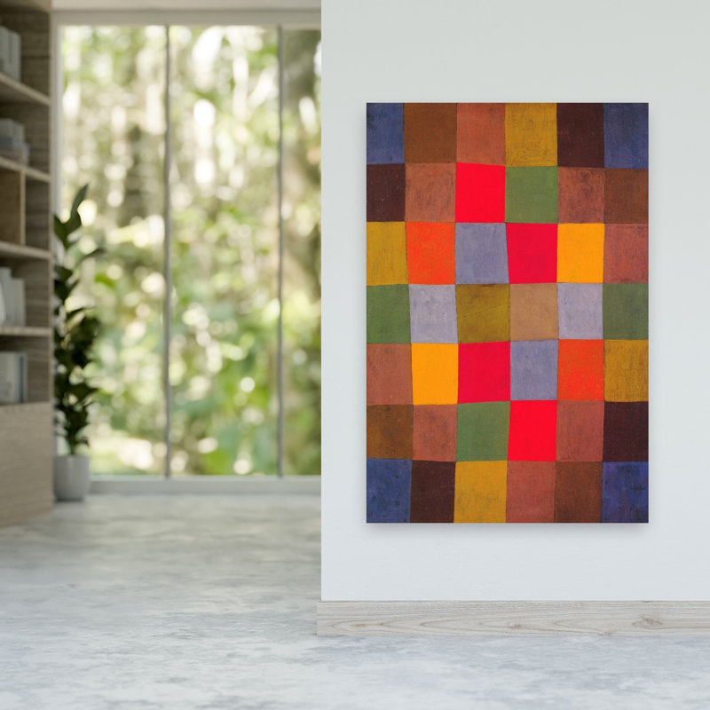 New Harmony Abstract Classic Colorful Wall Art Print by Paul Klee - Wrapped Canvas Print, 152.4cm H x 101.6cm W