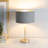 Charlie Gold Stem Metal Table Lamp with Natural with Gold Inner Lamp Shade and LED Bulb-2063244372-2063244394-2063244384