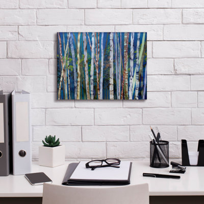«Millwood Pines», reproduction d'arbres-bouleaux sur toile par Sharon Pitts