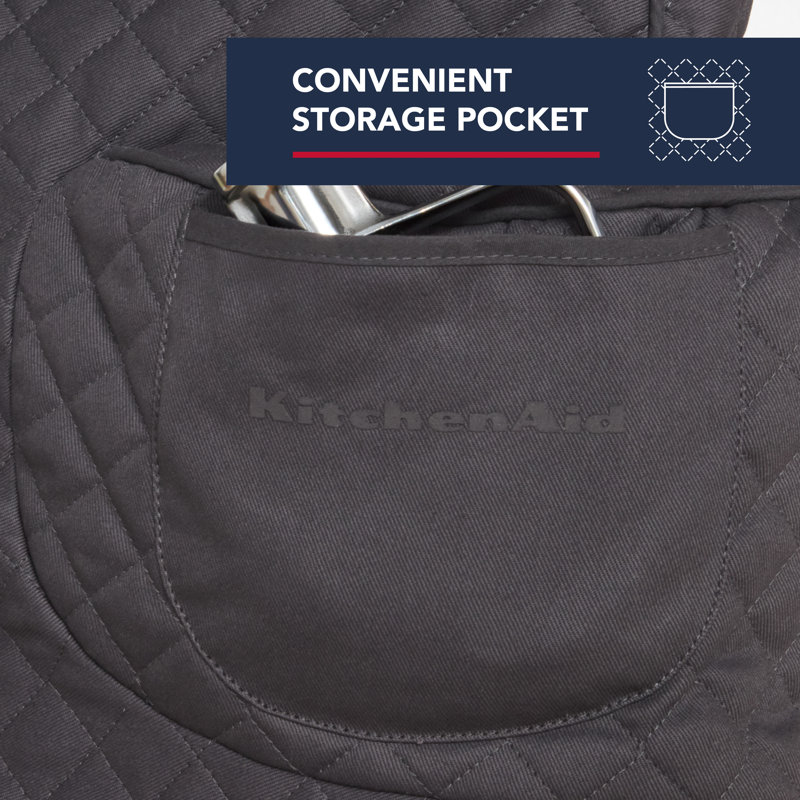 KitchenAid® Quilted Fitted Mixer Cover, Charcoal Gray
