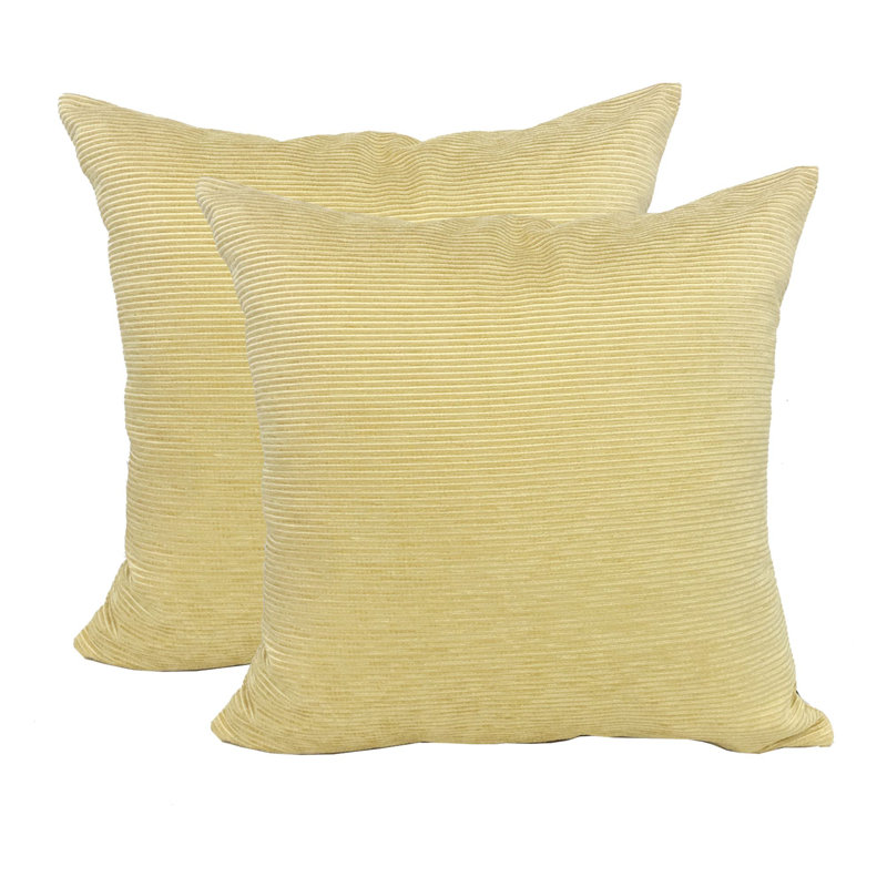  Indoor/Outdoor Square Polyester Pillow Cover & Insert, Sunshine