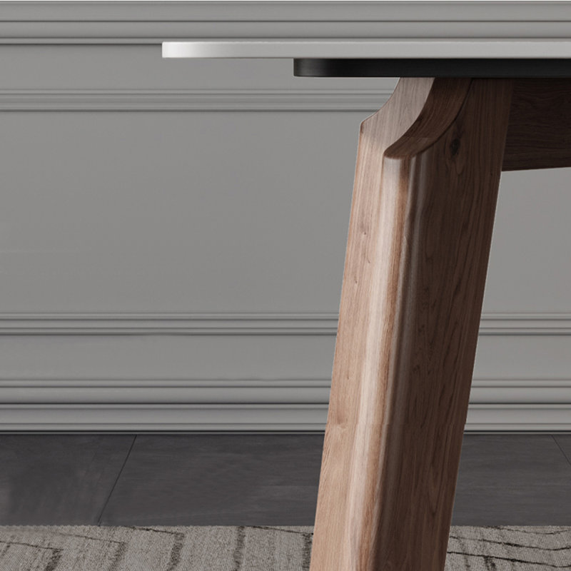 Table en frêne moderne et élégance moderne avec chaises en chêne, 9