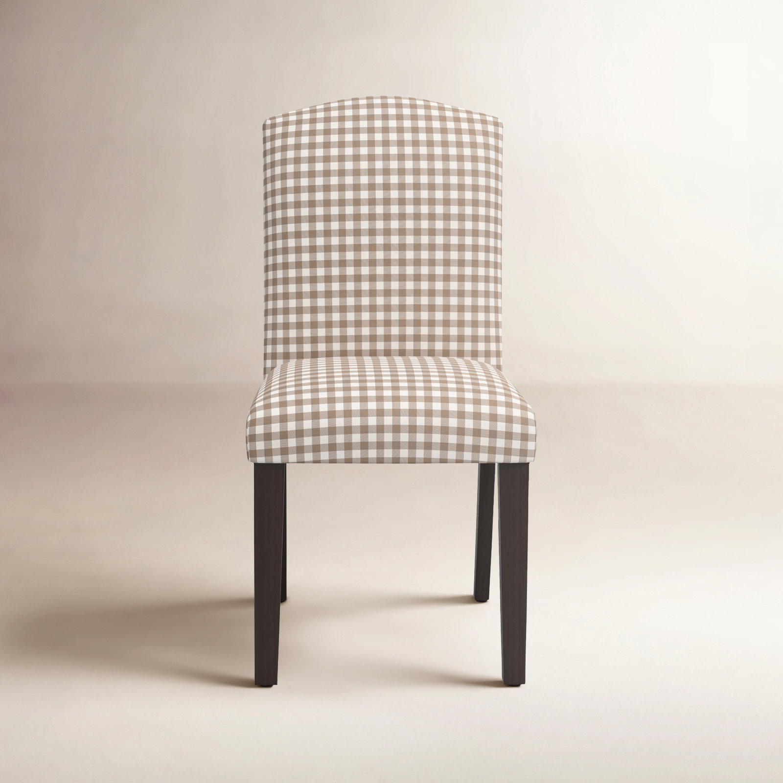 Estrela Dining Chair, Classic Gingham Tan, Black