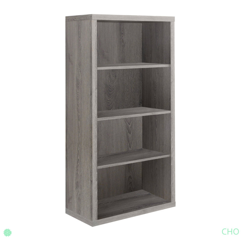 Bibliothèque, bibliothèque, étagère, bureau, chambre à coucher, stratifié, contemporain, moderne, Gris