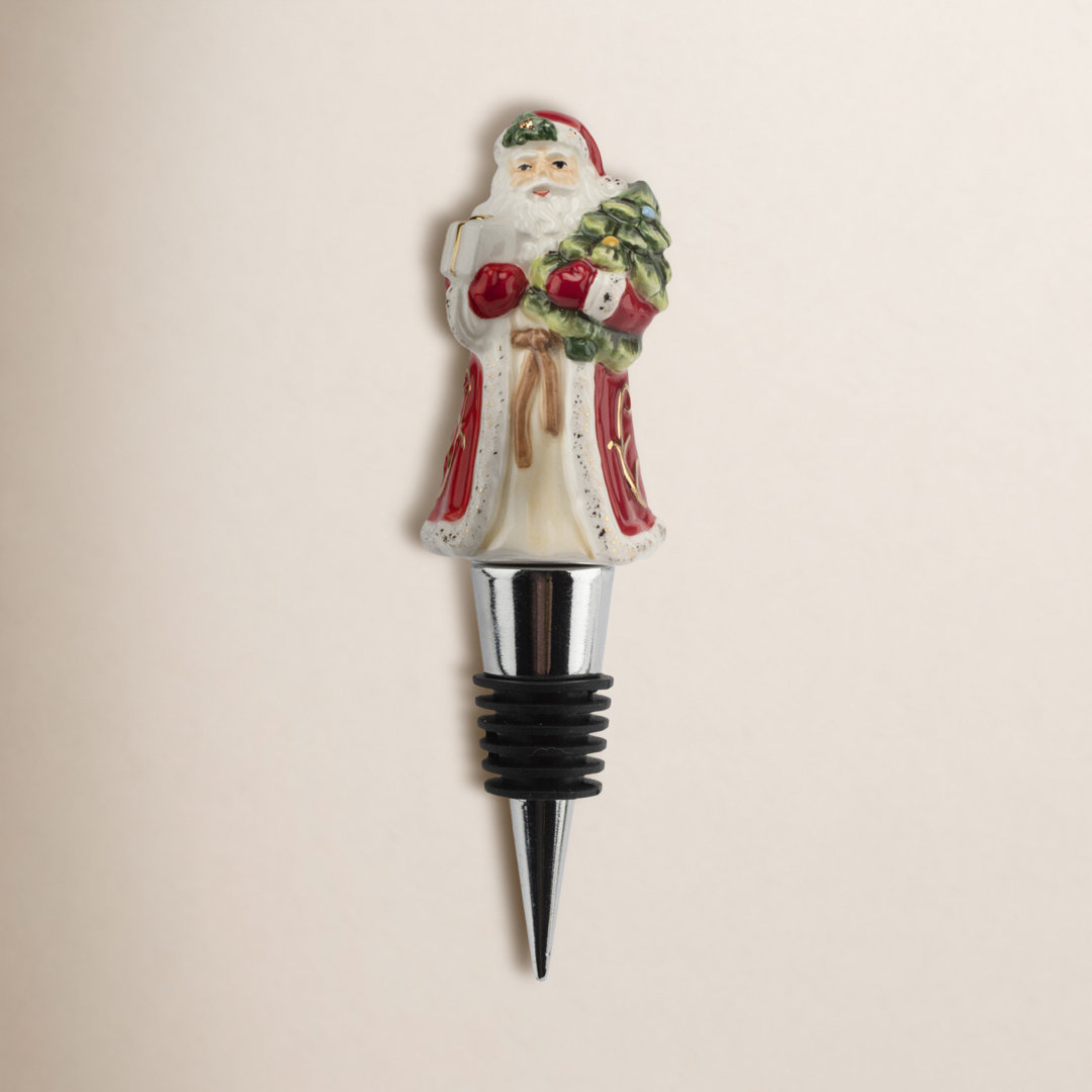 Spode Christmas Tree Santa Bottle Stopper Spode