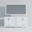 Meuble-lavabo double P 22 po, comptoir en marbre de Carrare et miroir 58 po-1912746859-1912746853