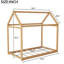 Lit simple couleur de bois