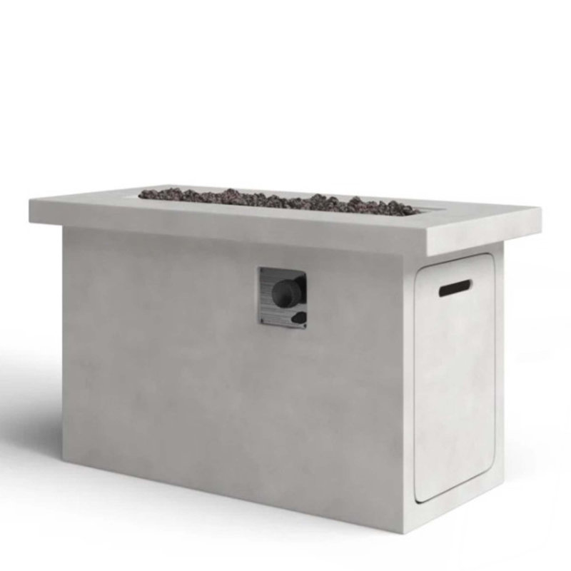 Foyer de table d'extérieur au propane / gaz naturel 24 po H, Gris