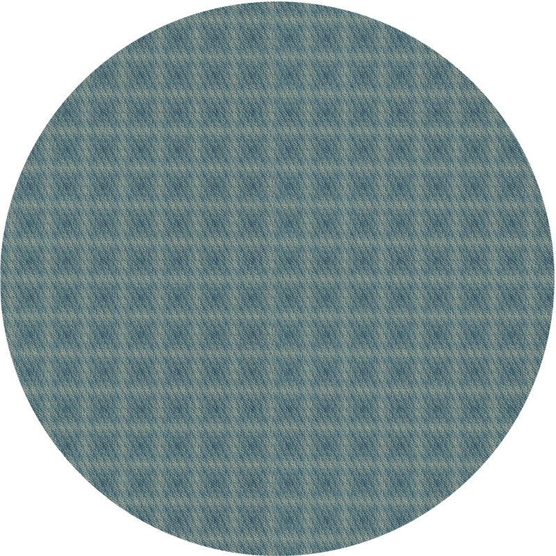 Tapis décoratif bleu abstrait Pennsport, Rond 6 pi