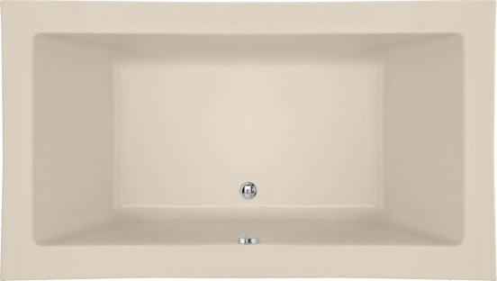 Kayla 74 in. L Soaking Tub, Almond, Polished Chrome