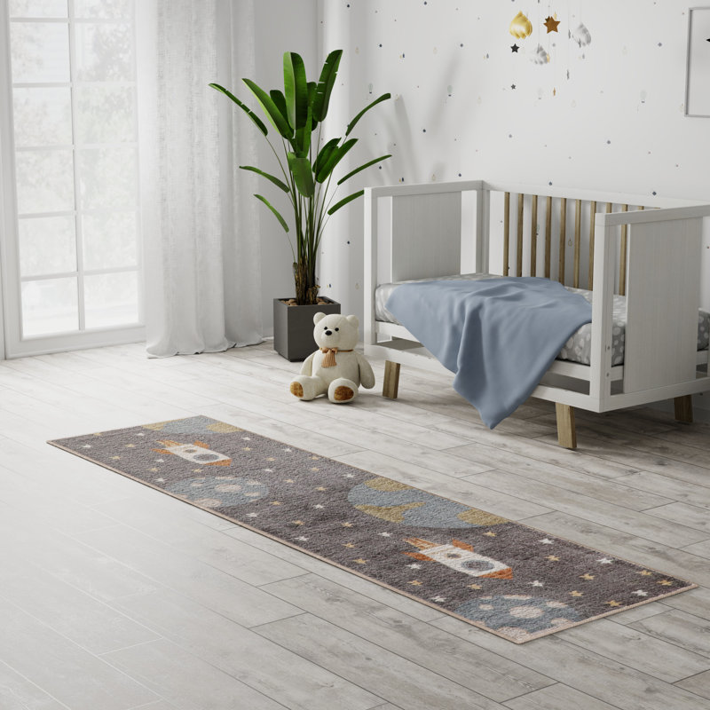 Hanfurd Machine Woven Polypropylene Plastic Rug, Runner 2' x 6'