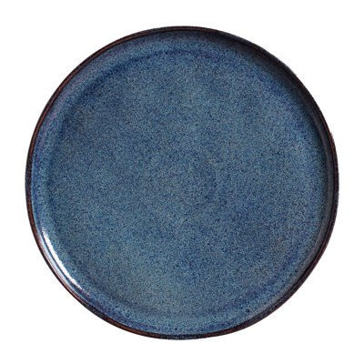 Assiette plate en grès cérame 11,4 po Titanium - Va au micro-ondes, au four et au lave-vaisselle