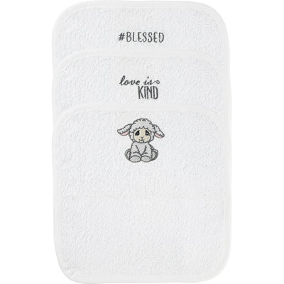 Ensemble de serviettes de toilette en coton 3 pièces 100% Lamb