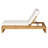 Acacia Wood Chaise Lounge with 4-Inch 4-Fold Cushion Set, Adjustable Outdoor Patio Lounger with Flat Side Surface, for Poolside-113009796-112957986