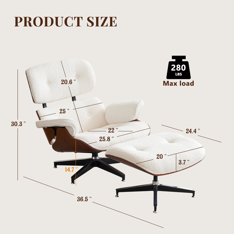 Mid Century Recliners With Ottoman