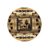 Machine Washable Area Rug Barclay Wildlife Deers Beige