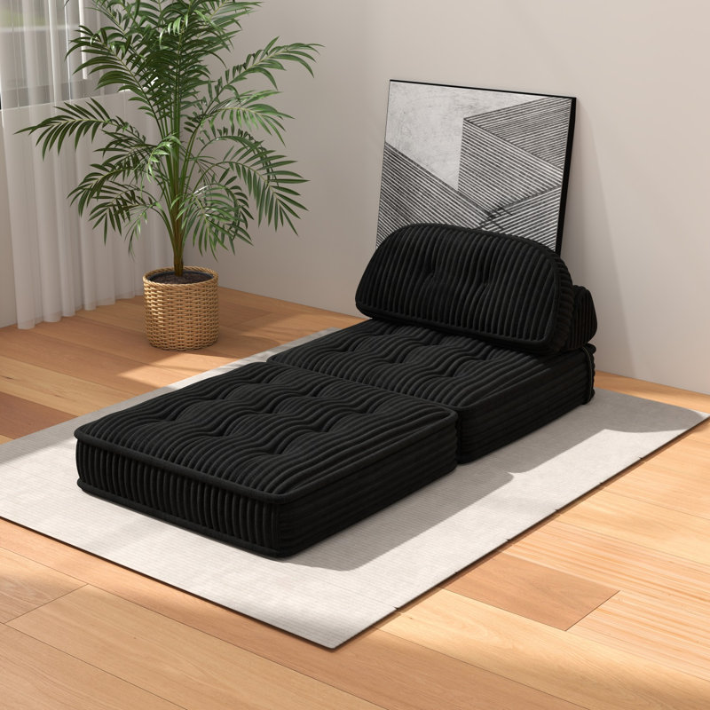 65" Loveseat Sofa, Comfy Fabric Couch with Deep Seat Sofa for Bedroom, Loveseat for Living Room, Black