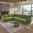 L-Shaped Sectional Sofa with Pull-Out Bed