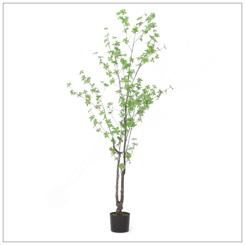 ARTIFICIAL DISC LEAF TREE, 70.9" H x 35.4" W x 35.4" D